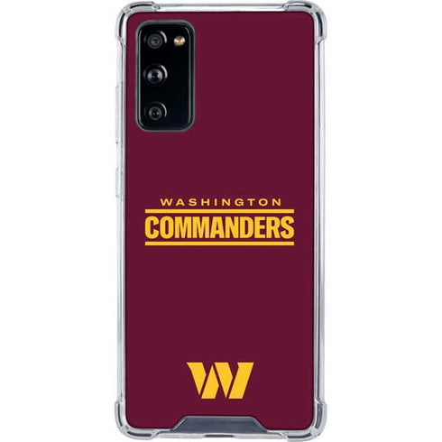 NFL Washington Commanders Performance Series Galaxy S20 FE Clear Case